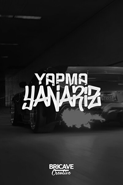 Bricave Yapma Yanarız Yazı JDM Araba Motosiklet Cam Etiket Sticker 19x9cm