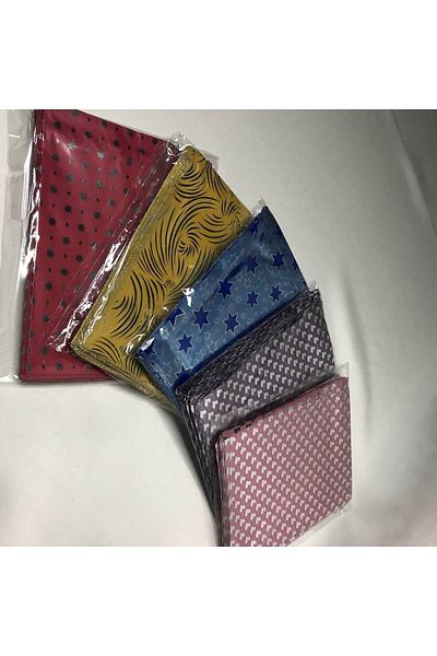 bisaccia Metalized Gift Package - 11x12 Cm, Single Pattern, with Self-Adhesive Tape - 1 Pack (100 PCS)