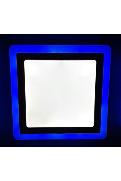 Genel Markalar Çift Renkli 18+6 W Led Panel Sıva Üstü Kare Spot Armatür (Mavi - Beyaz)