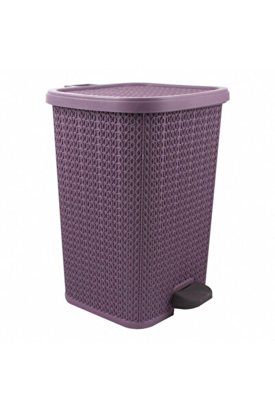 KıtayGroup Mürdüm Örgü Desenli 22 Litre Pedallı Çöp Kovası