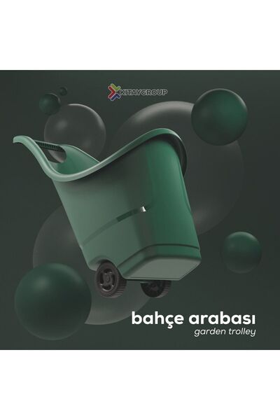 KıtayGroup Bahçe Arabası Yeşil Renk 60 Lt