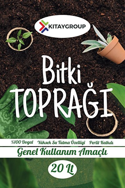 KıtayGroup 20 Litre Genel Bitki Toprağı - Perlit Katkılı Torf Toprağı ( Gübreli )