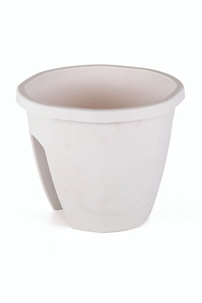 SERİNOVA Zümrüt Balkon Saksı 7,5 Lt Beyaz