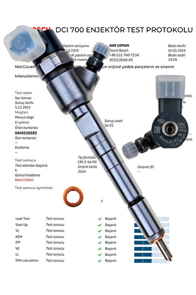 NAR UZMAN 0445110183 MERİVA OPEL 1.3 CDTI [09/2003 - 05/2010] kW: 55, PS: 75 ENJEKTÖR