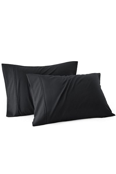 İz Concept 2 Pieces Black Slim Thin Form Pillow 100% HCS Silicone Filled Washable 550GR
