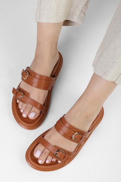 Shoeberry Жіночі капці Farlo Taba з товстою підошвою та ременем