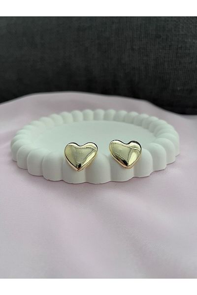 Alexis Carrel Gold Women's Heart Earrings