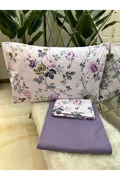micoton Double 100% Cotton Sheet Pillow Set - Non-Elastic