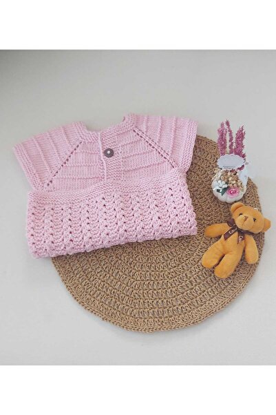 BEGİN Pink Cotton Vest for 0-12 Months Baby - With Buttons and Gift