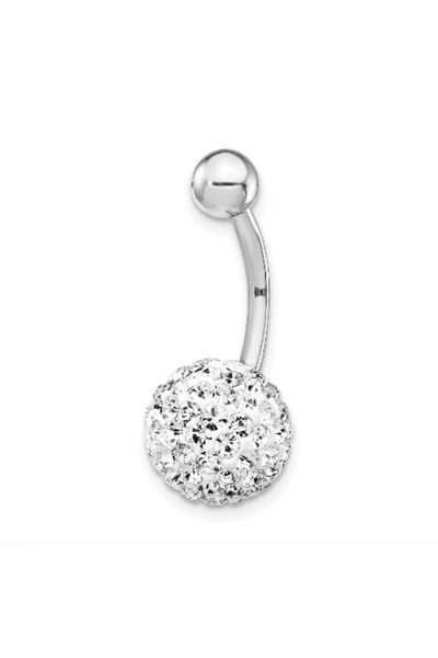 AyçaSilver Çelik Şambala Kristal Taşlı Piercing