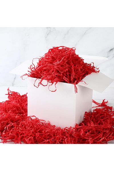 OLİ Art 500gr Red Zigzag Cropped Paper - 1pc Box Filling Plough Material