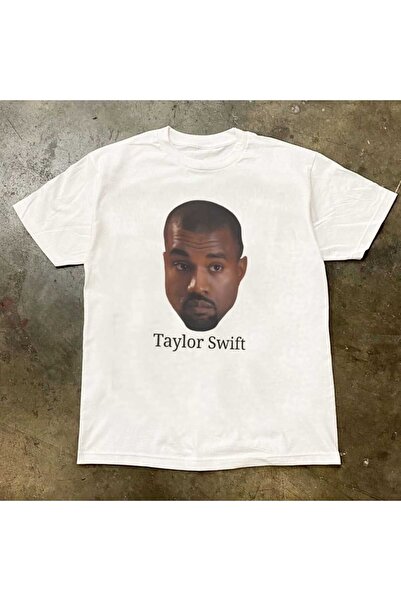 MAYDAY CULTURE Beyaz Unisex Kanye West Baskılı Oversize Tişört