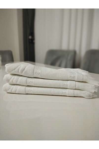 HMZ FİESTA 30X50 12-комплектний набір рушників з мереживом та вишивкою канва