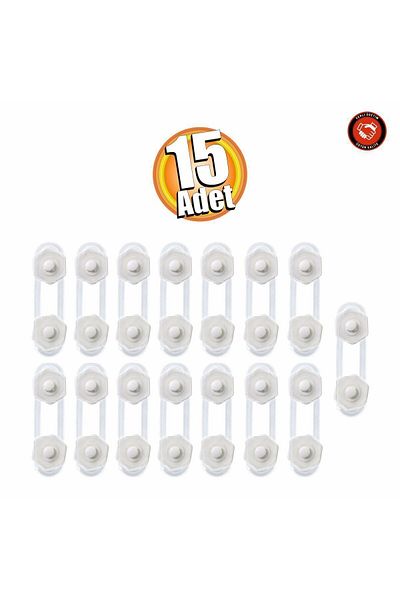 ALAY Ticaret 15 Pieces Baby Safety Cabinet and Drawer Lock - 11 cm