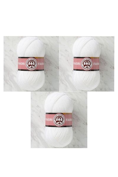 Ören Bayan 3 Pack Favorite White Hand Knitting Yarn