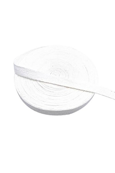 e tuhafiye 10 metri de panglică albă cu țesătură îngustă în dungi de pește