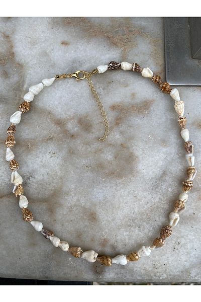Stoneday Real Seashell Gold Plated Design Necklace