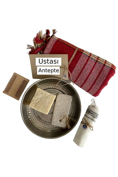 Yalı çapkını Σετ αξεσουάρ μπάνιου 6 τεμαχίων Peshtemal-χρώμιο Μπάνιο Πέτρα-Μεταξωτό Πουγκί-Πέτρα Πηλιά-Περιδέραιο Πεύκο-Σαπούνι με λάδι Z.