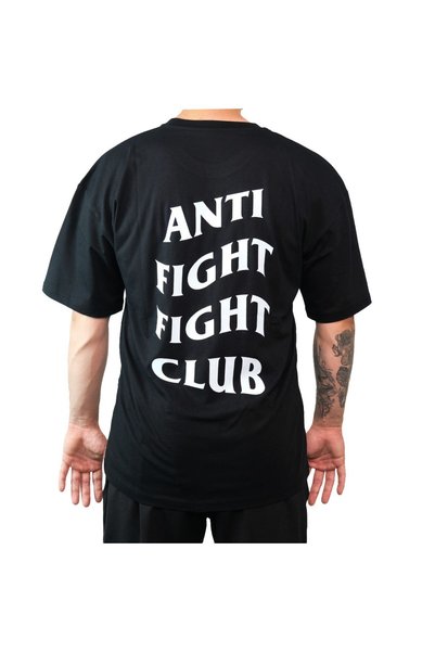 anti fight Fight Club Black Oversize T-shirt