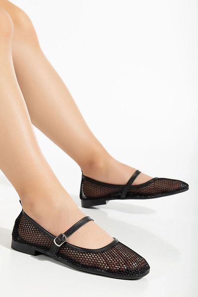 Ayakkabı Vakti Single Banded Lace Women's Ballerinas