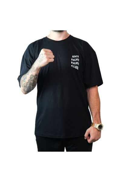 anti fight Fight Club Black Oversize T-shirt