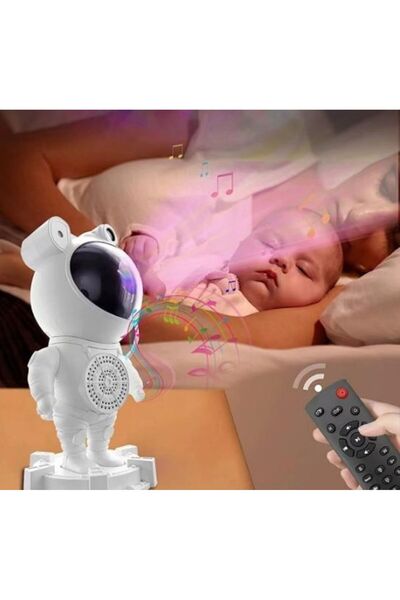 bytimur teknoloji ASTRONOT MÜZİKLİ NEBULA GALAKSİ YILDIZ GECE LAMBASI KUMANDALI PROJEKTOR