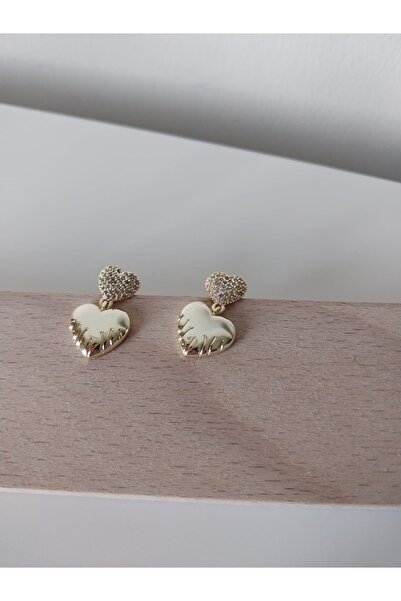 Bubbleatelier Taşlı kalp küpe