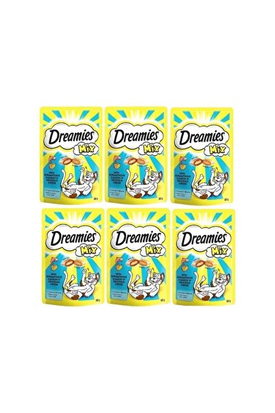 Whiskas Dreamies Kedi Ödülü Mix Somonlu Peynirli 60 gr X 6 Adet