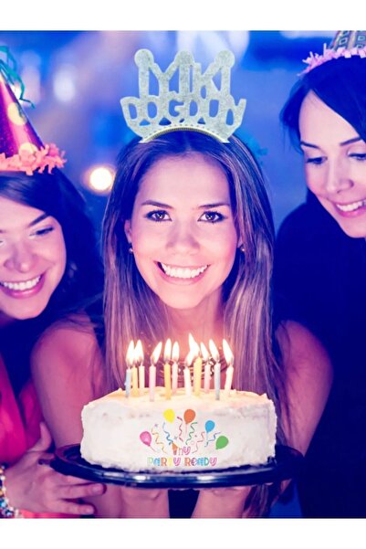 Dizayn Parti Evi Iyiki Doğdun Gümüş Eva Parti Tacı