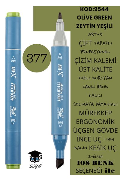 SEYFİKİRTASİYE Professional Double Tarfine Fine Tip Ink Permanent Drawing Pen - Sketch 2-6mm, Long Sketch 1mm