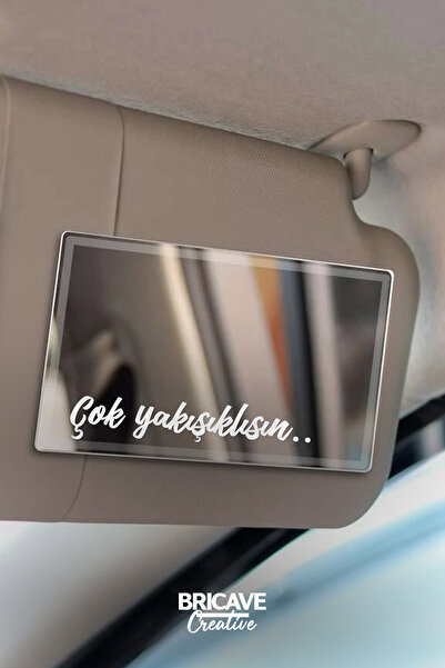 Bricave Çok Yakışıklısın Araba Motosikler Ayna Etiket Stikcer 8x1,6cm