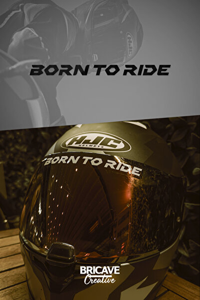 Bricave Born To Ride JDM Motosiklet Kask Etiket Sticker 13,5x1cm