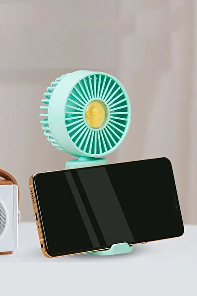 TechnoStation Mini El Fanı Telefon Tutacaklı Standlı Ev Ofis Sessiz Gürültüsü...