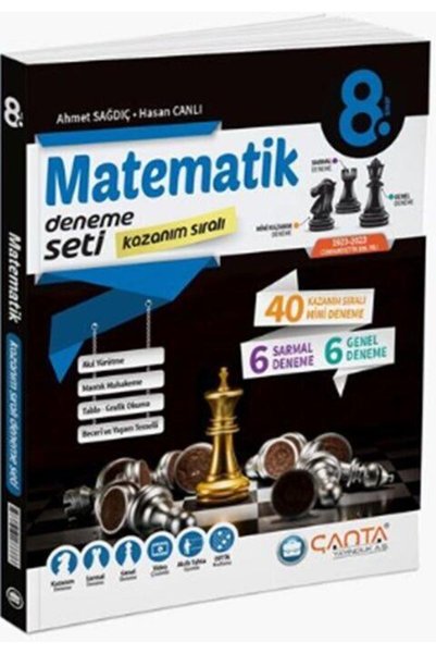 İndeks Akademi Yayıncılık 8. Sınıf Matematik Kazanım Sıralı Deneme Seti Çanta...