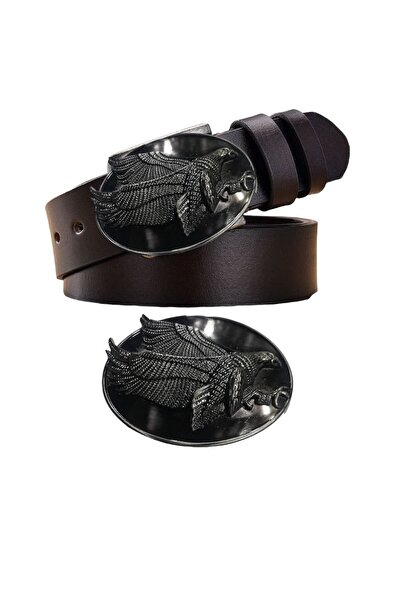 targay Kovboy Tokalı Kartal Kabartmalı Erkek Spor Kot Kemeri