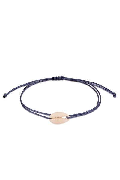 KUZZOI Armband Nylonband mit Kauri Muschel