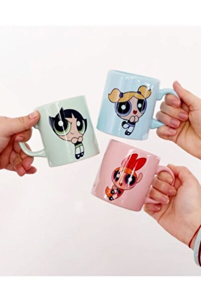 Bikutumutluluk Powerpuff Girls En Iyi Arkadaşlara Hediye Kupa Bardak Seti 3'lü