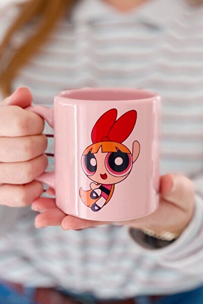 Bikutumutluluk Powerpuff Girls Blossom Pembe Hediye Kupa Bardak