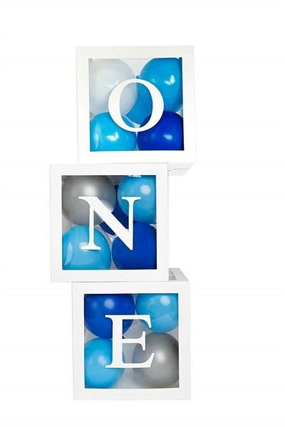 aşkın concept One Written White Letter Acetate Box 25 Cm*25 Cm 1st Birthday Party Decoration