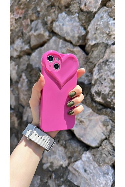Iphone 15 Uyumlu Kalp Desenli Lüx Pinterest Pembe Kılıf