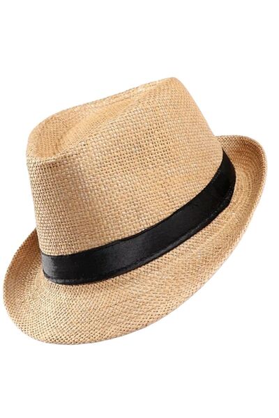 ESUSO Pălărie de paie Panama unisex pentru bărbați, pălărie Fedora Trilby, pălărie pentru bărbați cu protecție solară Mărimea 57,58,59