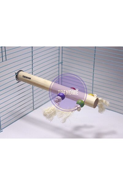 UniqBirdToys Trendme Natural Chewing Beaded Bird Perch (Talk, Fich Etc.)