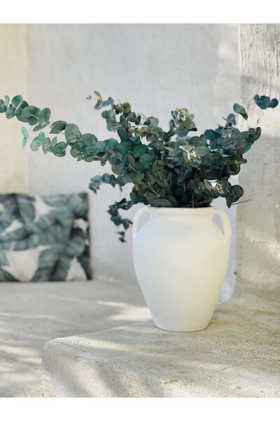 Allegorie.Co Vază albă Lonree de dimensiuni mari cu mâner