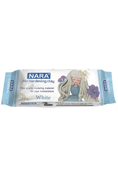 Bigpoint |   Nara Air Dry Clay 500 Grams, Non-Crackable and Bakeable Modeling Clay, White