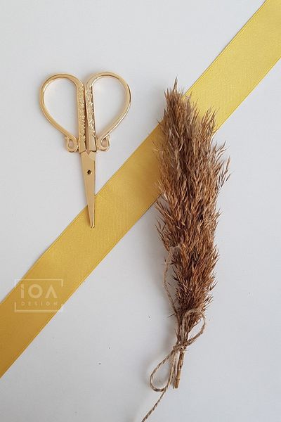 ioadesign Promise / Engagement Scissors Gold Color Natural Pampas Dried Flower