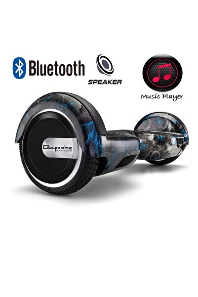 CityMate Elektrikli Kaykay Hoverboard Bluetooth Hoparlörlü 6.5 Inch Grafiti Desenli Otomatik Akıllı Denge