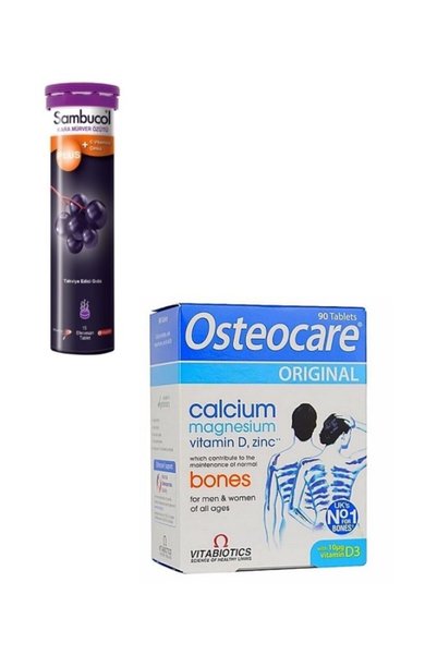 Sambucus Sambucol Plus Kara Mürver Kalsiyum, Magnezyum, Vitamin D3, Çinko 90 ...