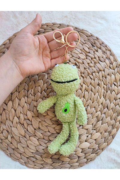 Pembe Çarşı الضفدع الأخضر القطيفة - سلسلة مفاتيح لطيفة