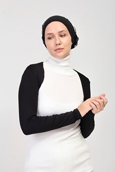 manolyaşal islamic hijab Long Sleeve Hijab Bolero-black