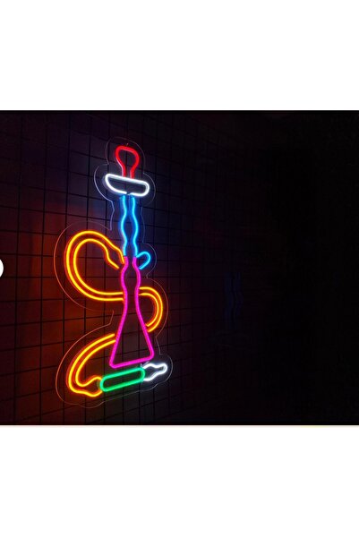 DECCOR EVİM Hookah Nargile Neon Led Işıklı Yazı 50x30cm